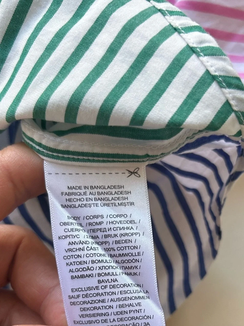 Ralph Lauren Blue, Green & Pink Striped Button-Down Shirt size 18M boy